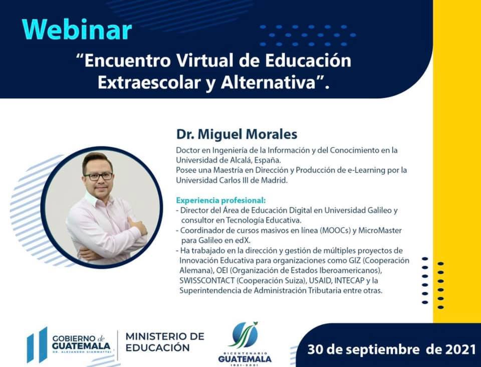 Webinar «Encuentro Virtual de Educación Extraescolar y Alternativa»