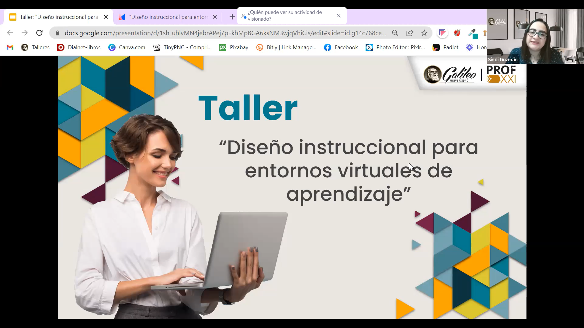 Taller «Diseño Instruccional para entornos virtuales de aprendizaje».